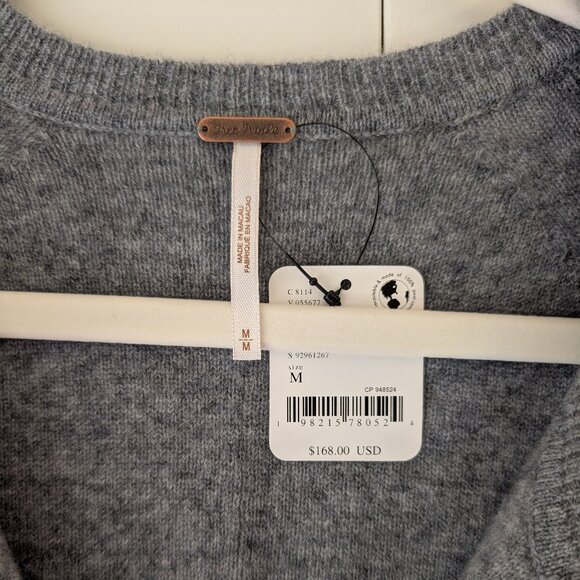 Free People Charcoal V-Neck Sweater - Picture 8 of 10